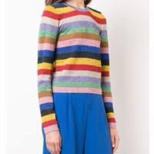 Alice + Olivia Multicolor Striped Knit Top